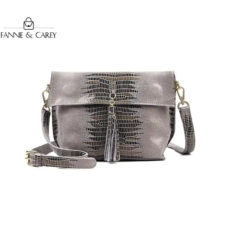 Модные новые кожаные сумки женские маленькие с текстурой змеиной кожи роскошная