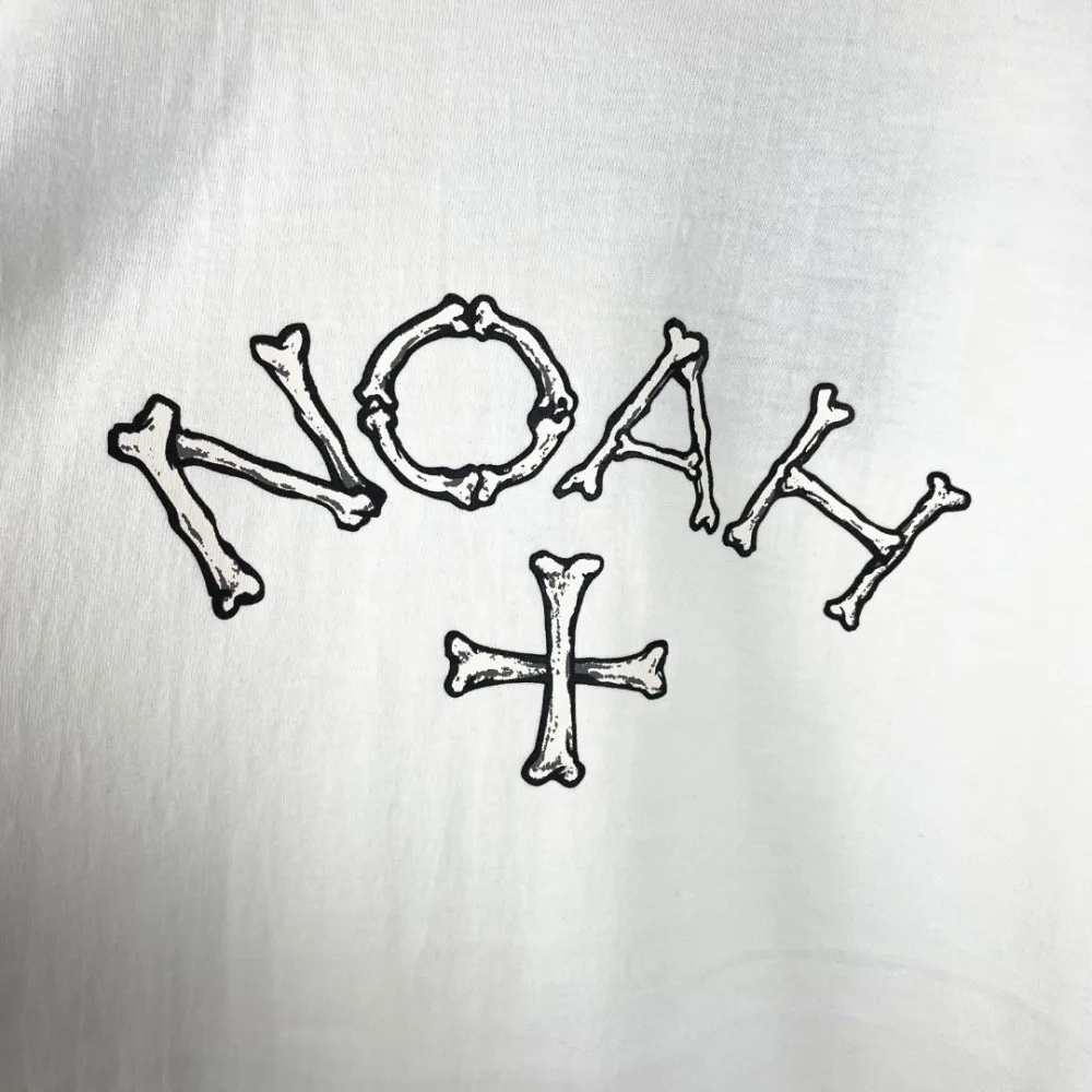 

Hip Hop Noah T Shirt 2021 Men Women Casual 1:1 High Quality Streetwear Bones Cross Core Logo Print Tee Black White NOAH Tops