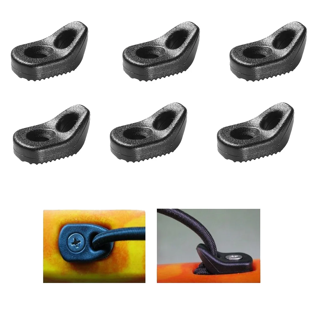 

6 Pieces Kayak Canoe Boat Deck Assembly Buckles Attach Rope Single Eyelet
