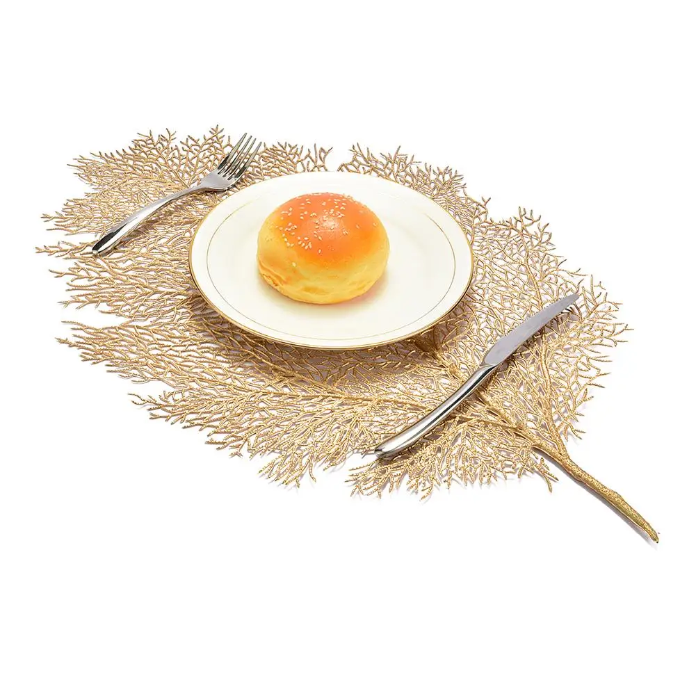 22*15 дюймов обеденный стол лист подстилки имитация коралловых веток моющиеся PP