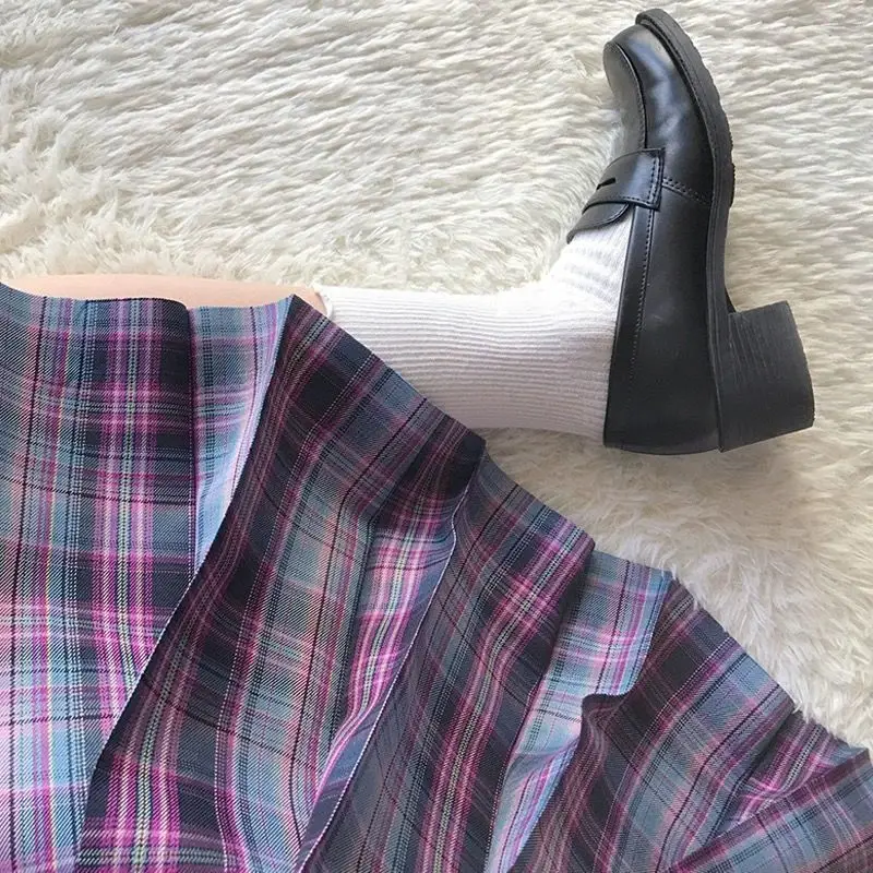 

New Japanese Preppy Style School Skirts Student Cute Pleated Skirt Female Gaming Girl JK Uniform Skirt Mujer