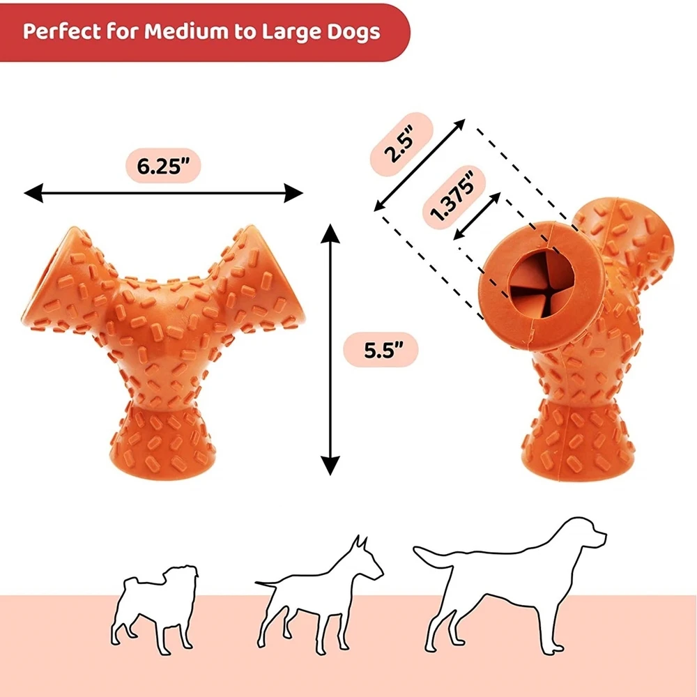 

Durable Dog Chew Toys Natural Rubber Teeth Cleaning Chewing Toy Dogs IQ Treat Interactive Puzzle Toys Leaking Food Dispenser