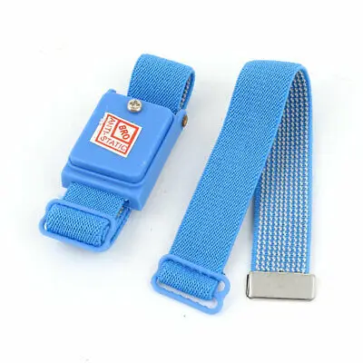 

Blue ESD Anti Static Discharge Cordless Wrist Strap Wristband w Elastic Band