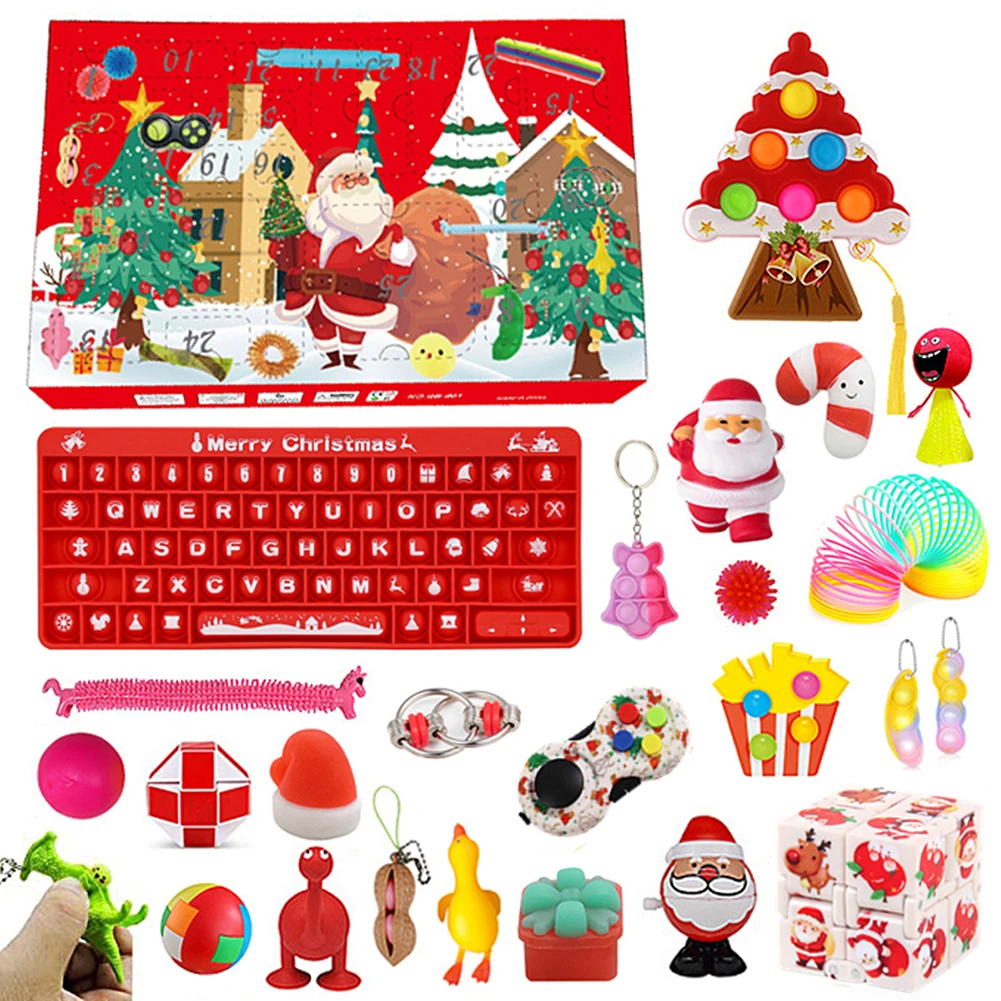 

Сумка для игрушек «Загадка», 24 шт./компл., приближающаяся к календарю, сюрприз, рождественский подарок, выпуск клавиатуры с регулируемой ярк...