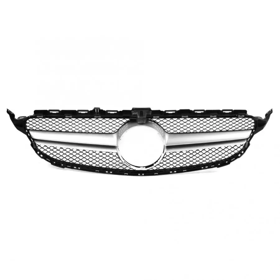Решетка переднего бампера с отверстием для камеры подходит Mercedes Benz C-class W205 2014 2015