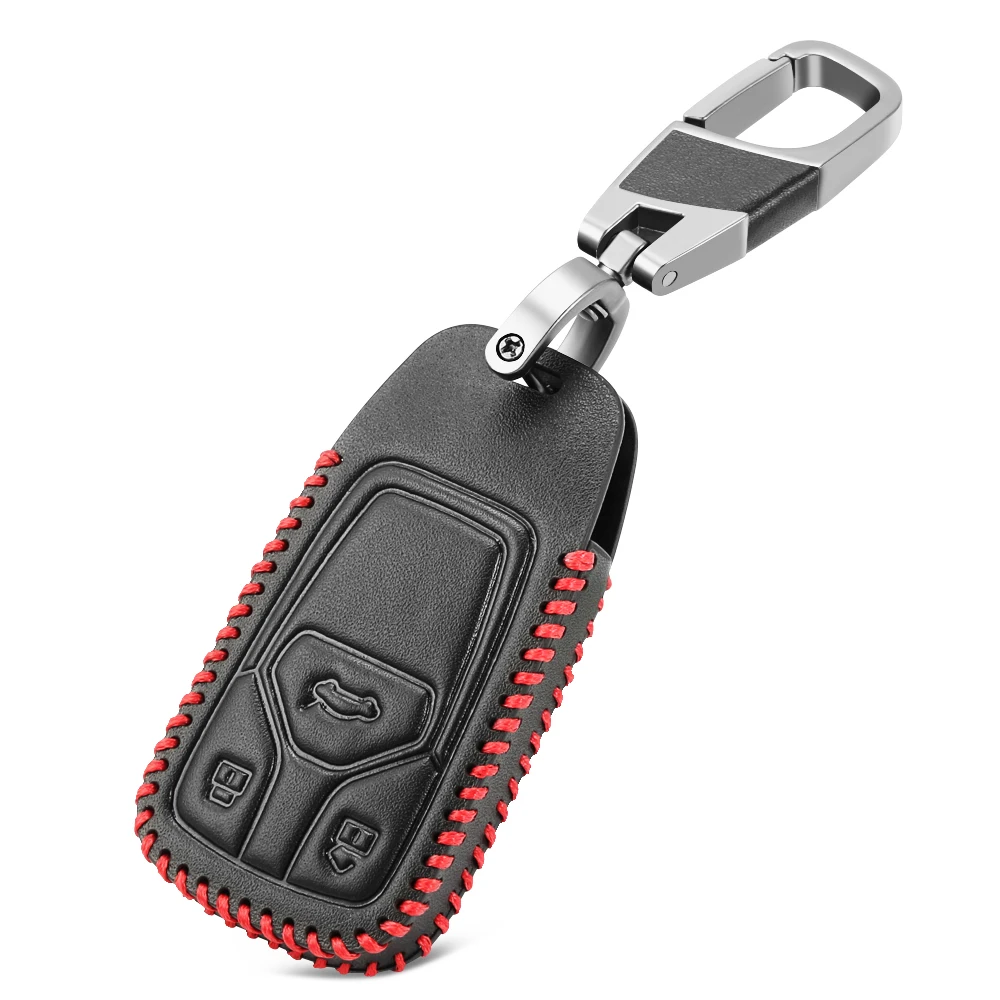 Натуральная кожа автомобиля ключ крышка чехол для Audi A5 Q7 S4 S5 A4 B9 A4L и формирующая