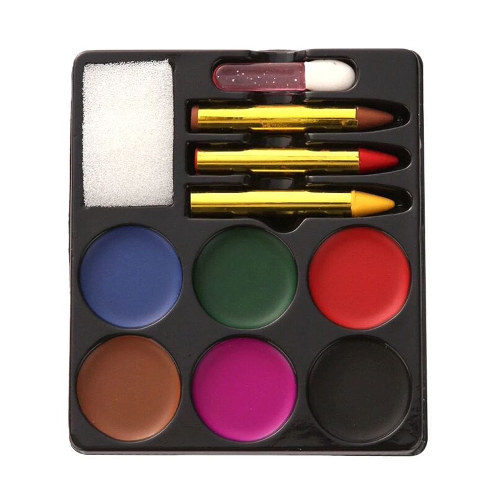 6 цветов Палетка краски для лица масляная краска тела Макияж Хэллоуина вечерние
