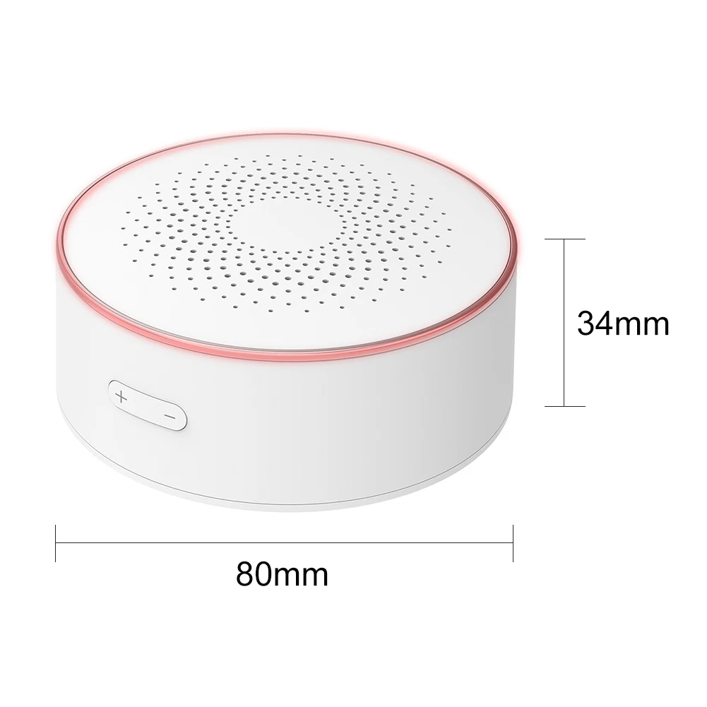 

Anti-Thief Wireless Alarm Horn Visual ZigBee Linkage APP Control Audible Speaker for Household Kitchen Protection