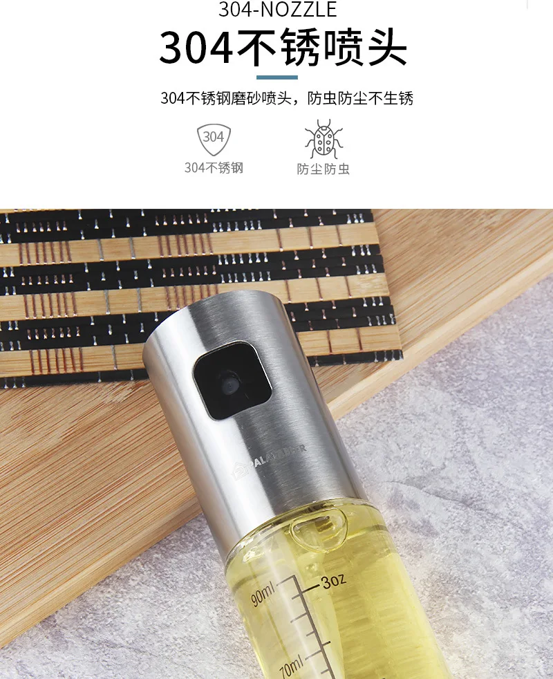 Кухонный Контейнер для масла из нержавеющей стали распылитель оливкового пустая