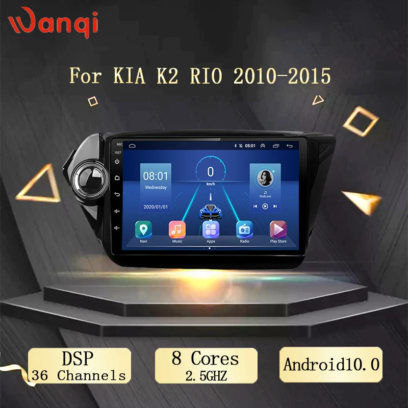 Автомобильный мультимедийный плеер Wanqi на Android для KIA K2 RIO 2010 2011 2012 2013 2014 2015