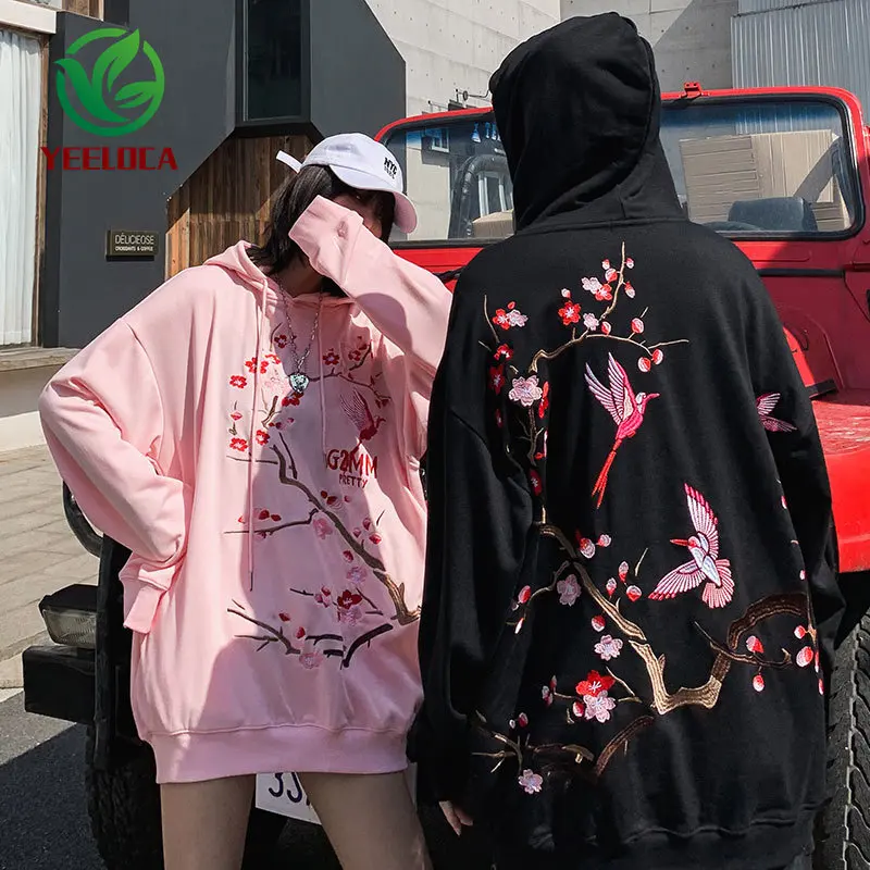 2019 осенне зимняя Толстовка с принтом птиц в китайском стиле Модная молодежная