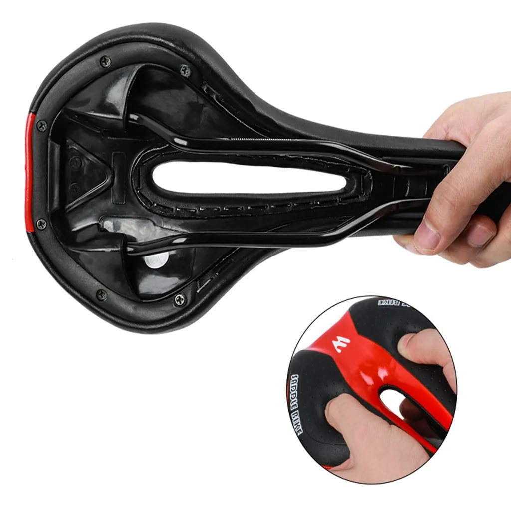 

New Bicycle Seat Saddle Mountain Bike Road Seat Cushion Hollow Silicone Car Seat Bicycle Saddle Rail Hollow Breathable Seats #40