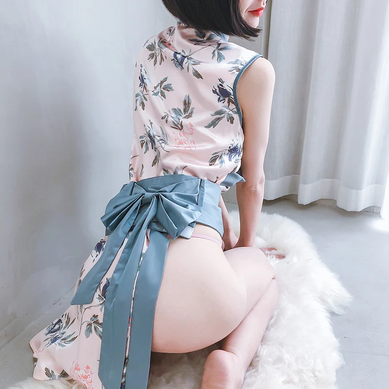 Пижама-кимоно Женская в стиле ретро с принтом тушью | Тематическая одежда и