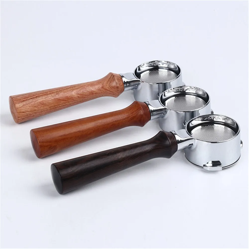 

M10 Coffee Portafilter Solid Wood Coffee Machine Bottomless Filter Handle for Coffee Holder Wooden Handle Professional Accessory