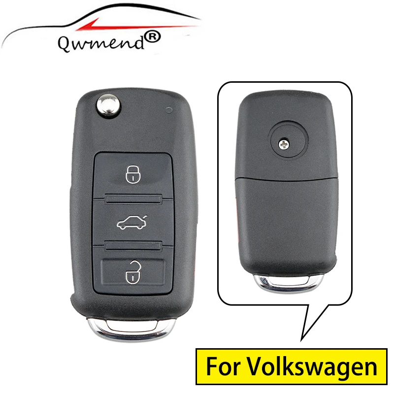 QWMEND для VW Key Shell Автомобильный Брелок дистанционного управления с ключом чехол