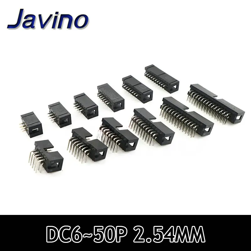 10 шт. прямые разъемы DC3 6P 8P 10P 14P 16P 20P 26P 30P 34P 40P 50P 2 54 мм|Соединители| |