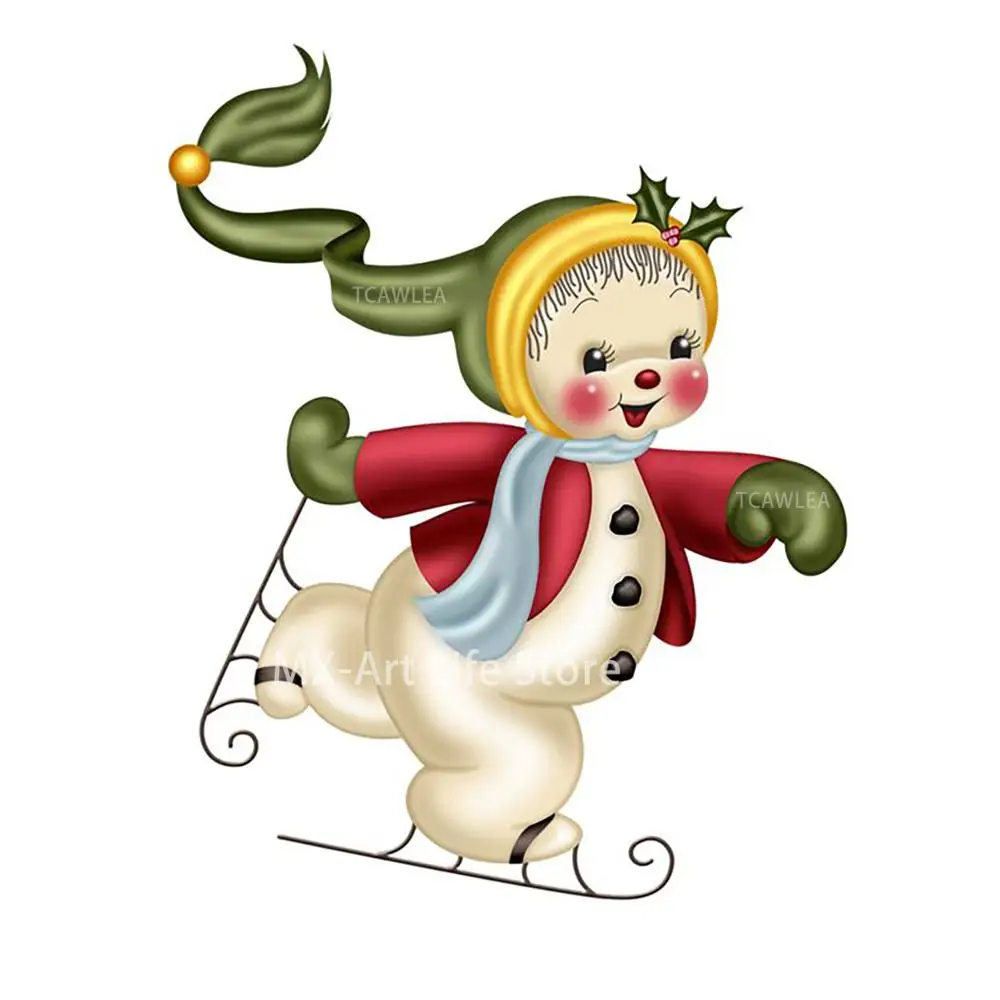 Новые металлические пресс формы для катания на лыжах снеговике рождественские