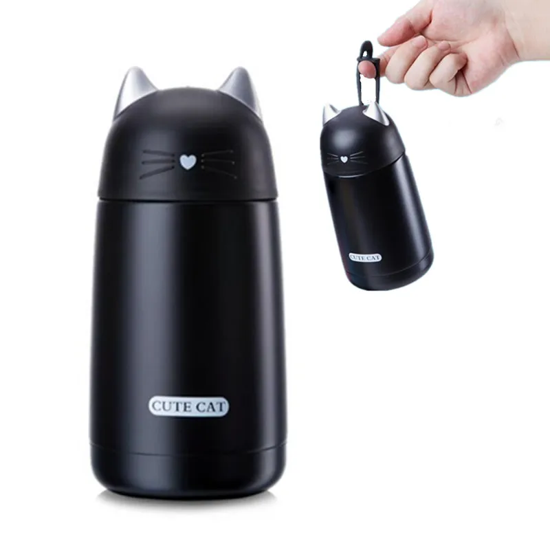 330 мл Вакуумная чашка с котом из нержавеющей стали детский термос кружка посуда
