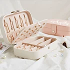 Органайзер для ювелирных украшений на молнии, персонализированный дорожный портативный бокс для хранения ювелирных украшений, кожаных кнопок