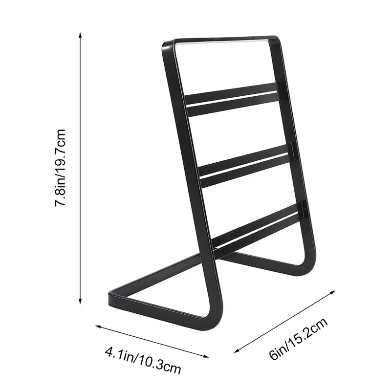 

Metal Earrings Bracelet Storage Shelf Jewelry Display Holder Ear Stud Stand Three Layers Jewelry Organizer