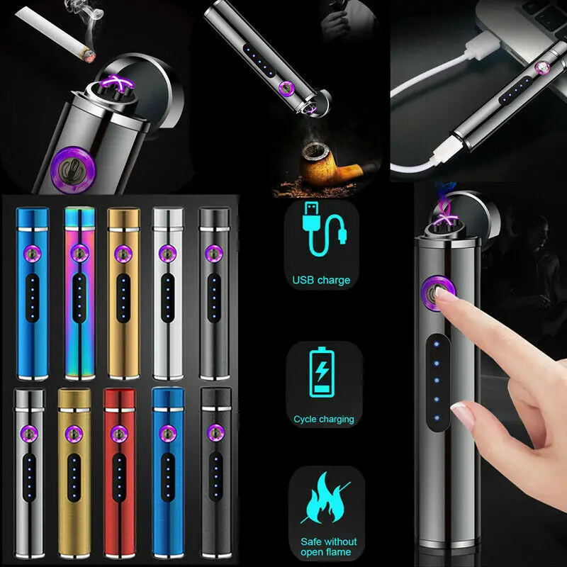 

MINI Electric Lighters Windproof Dual Arc Plasma Lighter USB Rechargeable