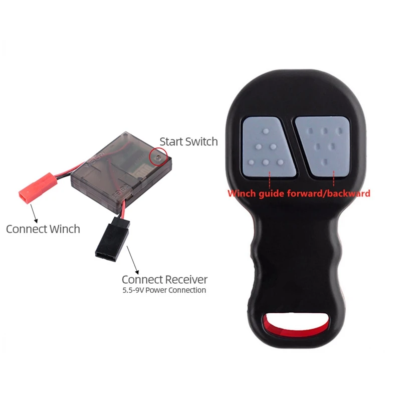 Металлическая лебедка + беспроводной пульт дистанционного управления для