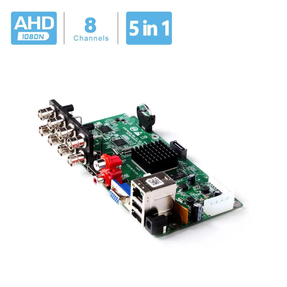 BESDER 5 в 1 8 канальный видеорегистратор видеонаблюдения DVR 8CH 1080N Гибридный AHD