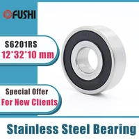 10pcs s6201rs bearing 123210 mm abec 3 440c stainless steel s 6201rs ball bearings 6201 stainless steel ball bearing