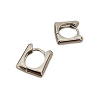 cool metal style square earrings gold plated retro ear studs minimalist geometric stud earrings for female