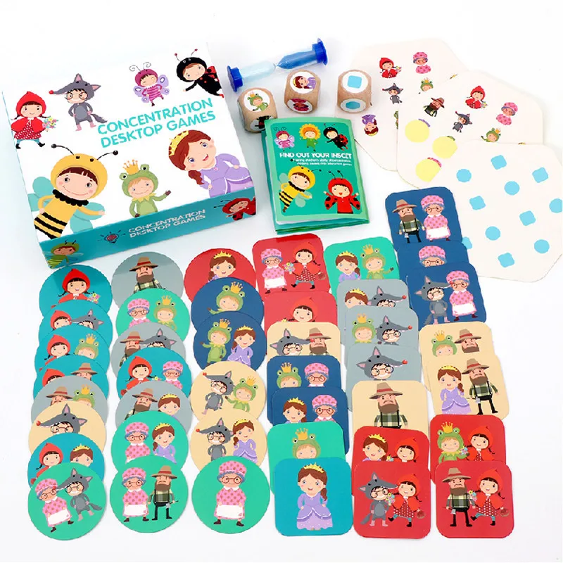 

Find Insect Game Cards Early Childhood Education Puzzle Story Character Recognition Wooden Toys