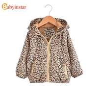 girls rain jackets coats cheetah print girls coat hooded baby girl fall clothes warm coat outerwear autumn toddler jacket