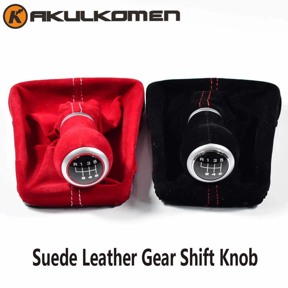 Ручка рычага переключения передач из замши 5/6 скоростей для Audi A3 S3 8V 8P S line 2014