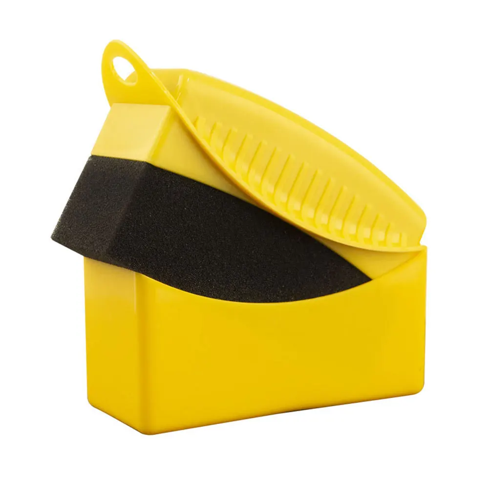 Полировочная щетка для автомобильных колес, желтая губчатая щетка для мытья пластмассы, аксессуары для чистки деталей автомобиля