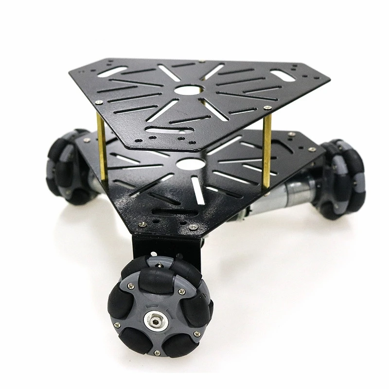 2-layer Metal Triangle Panel Robot Platform 58mm Nylon Omni Wheel 3WD Smart Car Chassis Kit 3pcs Motors DIY Heavy Load | Игрушки и хобби