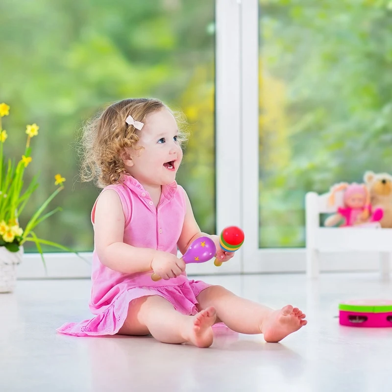 12 штук Maracas для Maraca вечерние любимые деревянные красочные мини Fiesta Favours