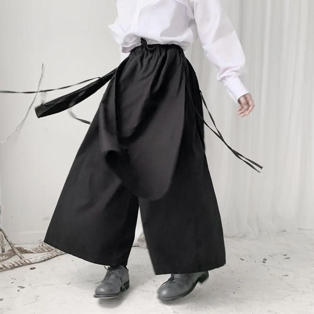 Yamamoto dark Yoji ретро Восточный нишевой дизайнер хлопок и лен леггинсы на