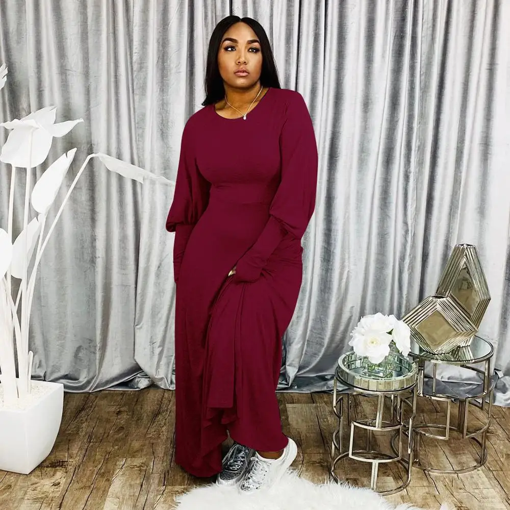 

Casual Women Long Dress Loose Solid Color Streetwear Long Dress dresses for women Autumn Winter Clothes For Women vestido