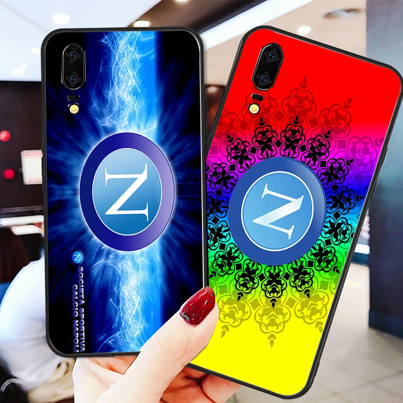 

DIY Phone Case For Napoli FC Huawei Mate40 Mate 30 20 10 20X Black Soft TPU DIY For Insigne Nova 3 Nova 8 Nova5 G10 Nova7 Pro