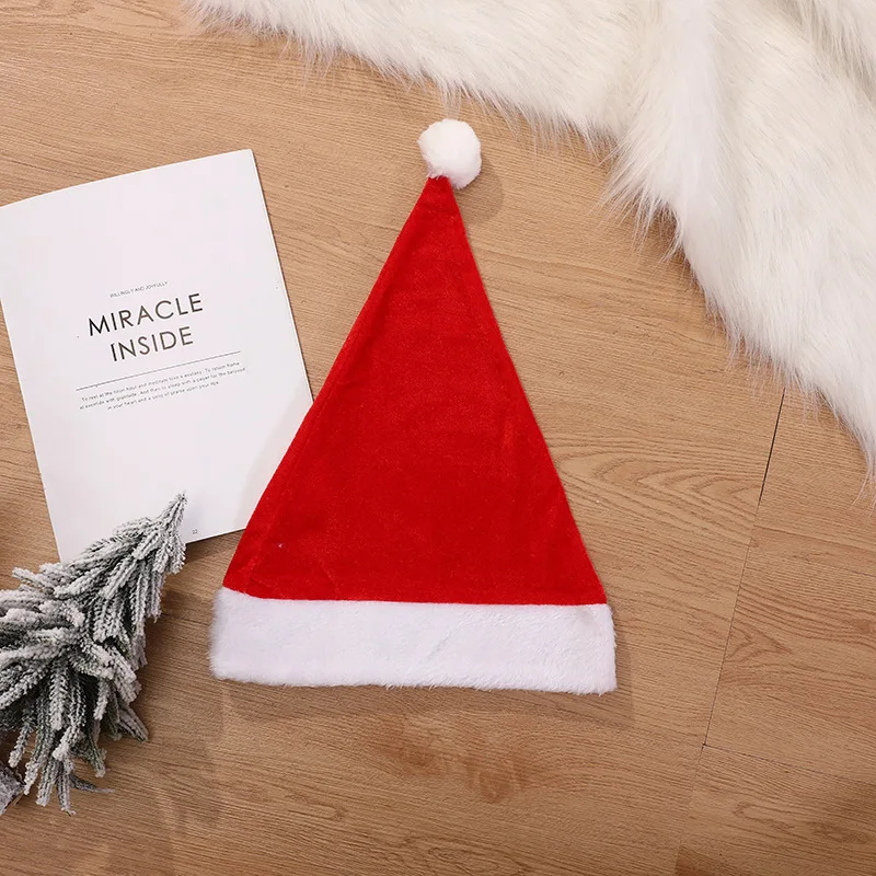 

Плотная Рождественская шапка на новый год 2022, рождественские украшения для взрослых и детей, подарки на Рождество, Санта-Клаус, рождественс...