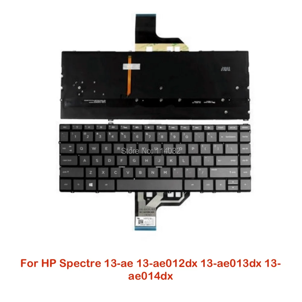 

Сменные клавиатуры для HP Spectre 13-ae 13-ae012dx 13-ae013dx 13-ae014dx с подсветкой US 920694-001, серебристо-черные