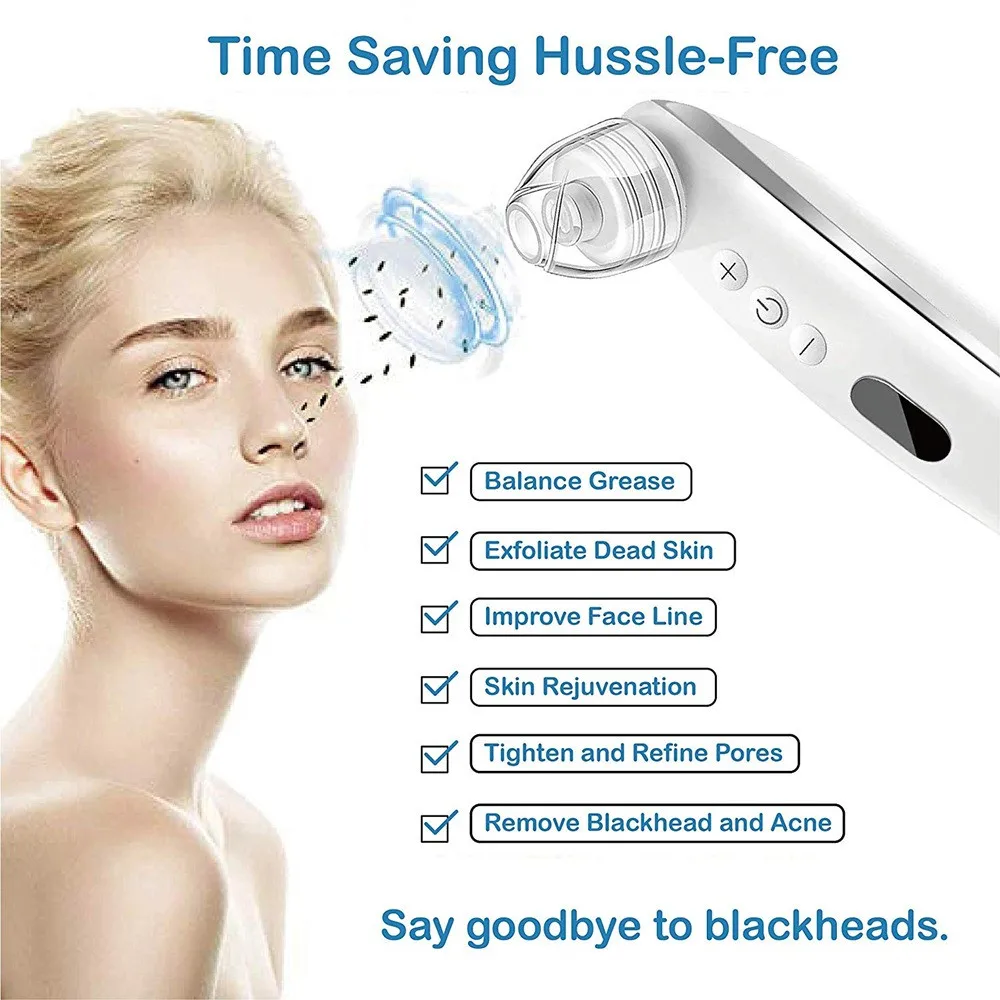 Вакуумный инструмент для удаления черных точек на лице с 4 головками|Устройство