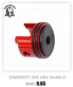 SHS CNC Алюминиевые Двойные уплотнительные кольца резиновые колодки тип головки цилиндра подходит AEG страйкбол Ver.2/3 коробка передач для пейнтбола стрельба аксессуары