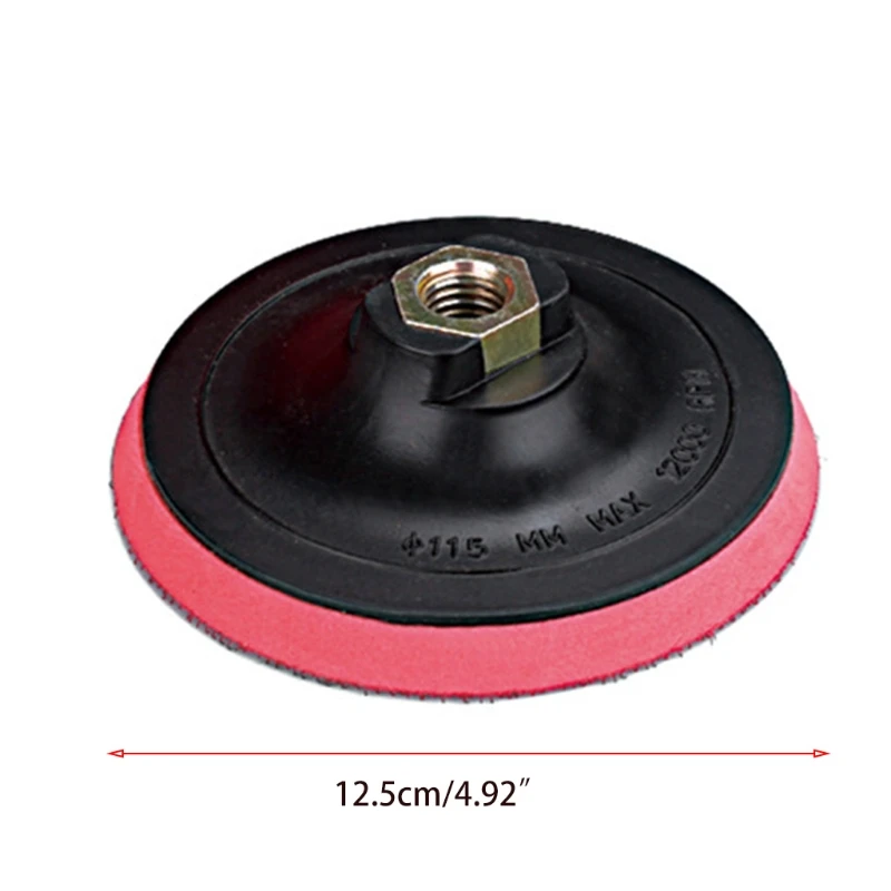 

7XEA 125mm Sand Paper with Backing Pad Drill Adaptor Discs for Drill Grinder Rotary Tools with Soft Foam Buffering Pad