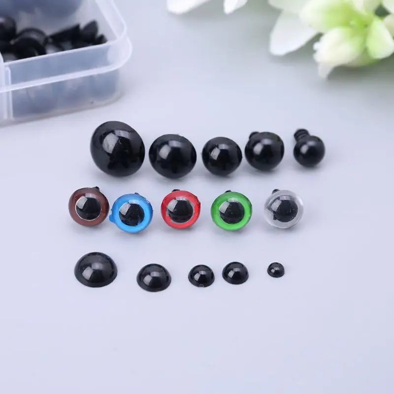 

566 Pcs Colorful Plastic Crafts Safety Eyes 15 Grid DIY Kit with Washer for Bear
