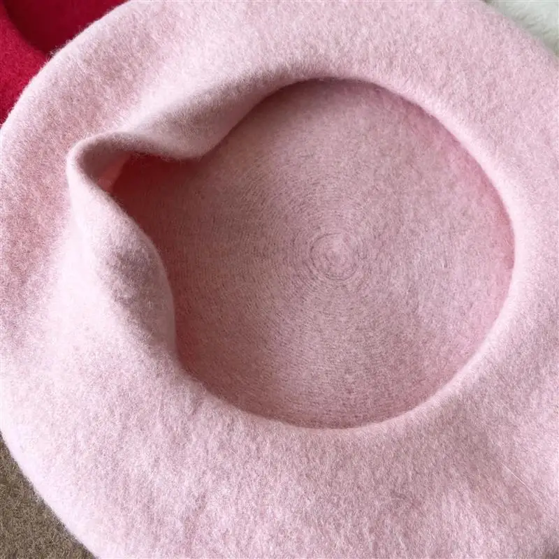 Береты из шерсти с кошачьими и фетровыми ушками оригинальный дизайн - купить по