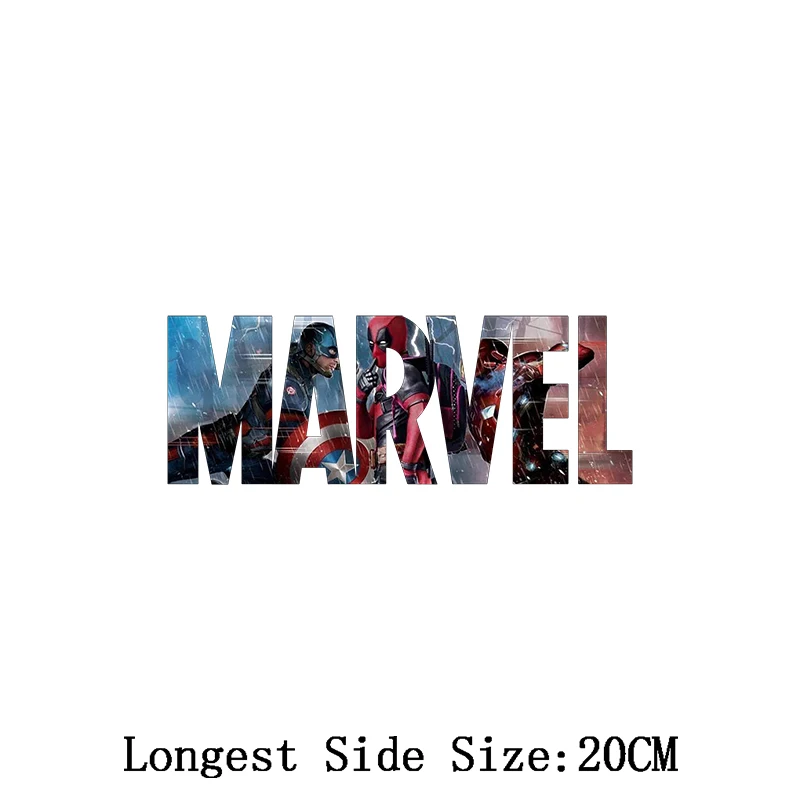 Термоклейкие нашивки с надписью Marvel термоклейкие для футболок одежды Диснея