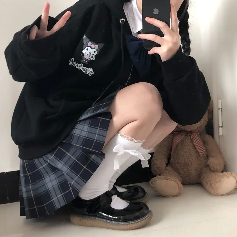 Толстовка Женская с длинным рукавом милый бархатный свитшот принтом аниме