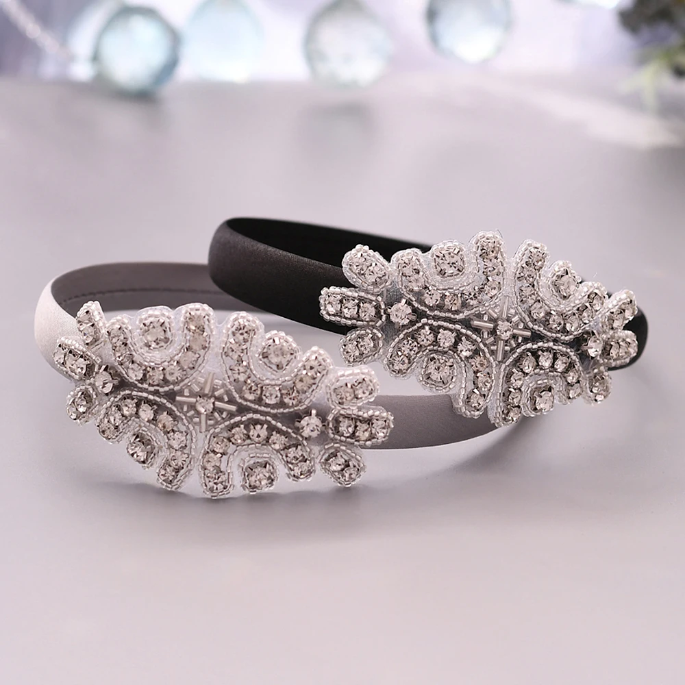 

TRiXY S03-FG new arrive bridal headband sliver diamond Baroque headband simple headband accessory Jeweled rhinestone Hairband