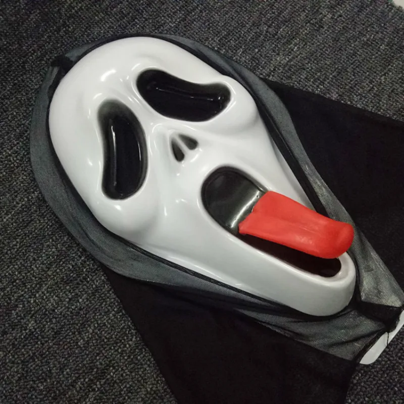 Маскарадная маска на Хэллоуин Опора с высунутым языком крик гонимые страшные