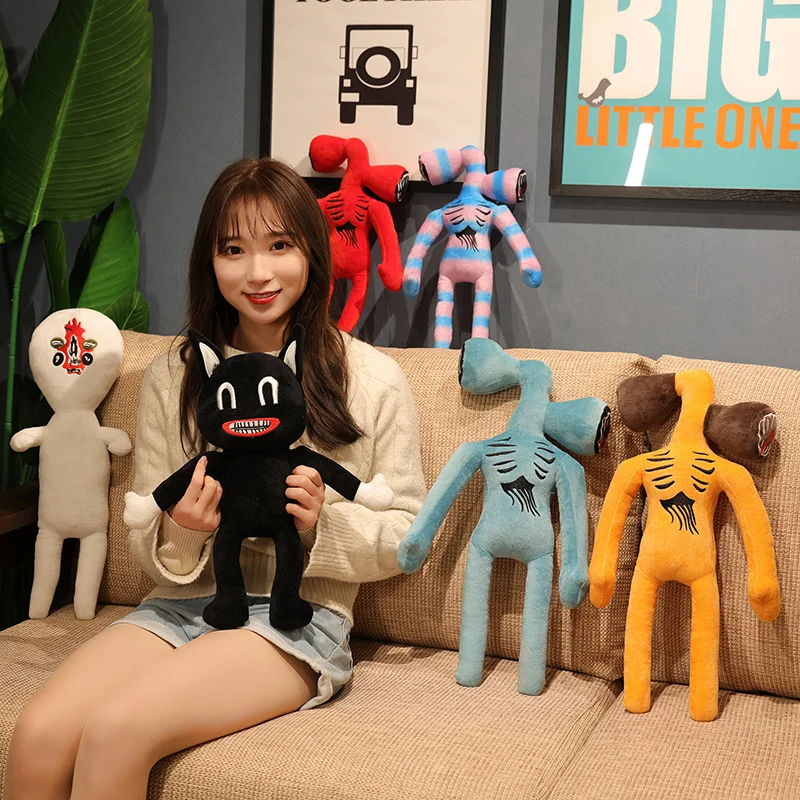28 см Plushie сирены плюшевая игрушка с рисунком черного кота и принтом мягкие